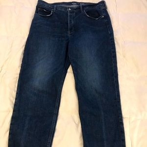 Old Navy high-rise straight-cut vintage-style dark wash
